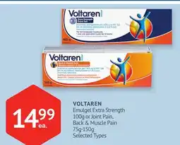 IDA Pharmacy VOLTAREN Emulgel Extra Strength 100g or Joint Pain, Back & Muscle Pain 75g-150g offer