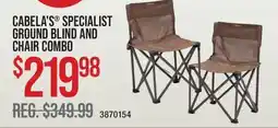 Cabela's CABELA'S SPECIALIST GROUND BLIND AND CHAIR COMBO offer