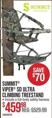 Cabela's SUMMIT VIPER SD ULTRA CLIMBING TREESTAND offer