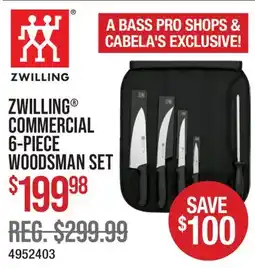 Cabela's ZWILLING COMMERCIAL 6-Piece Woodsman Set offer