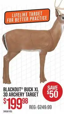 Cabela's BLACKOUT BUCK XL 3D ARCHERY TARGET offer