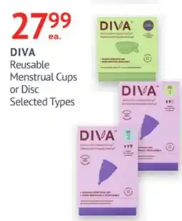 IDA Pharmacy DIVA Reusable Menstrual Cups or Disc offer