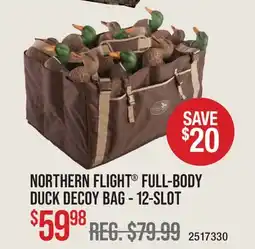 Cabela's NORTHERN FLIGHT FULL-BODY DUCK DECOY BAG - 12-SLOT offer