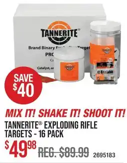 Cabela's TANNERITE EXPLODING RIFLE TARGETS offer