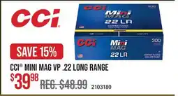 Cabela's CCI MINI MAG VP .22 LONG RANGE offer