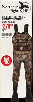 Cabela's NORTHERN FLIGHT MEN'S SUPERMAG NEOPRENE CHEST WADERS offer
