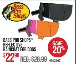 Cabela's BASS PRO SHOPS REFLECTIVE RAINCOAT FOR DOGS offer