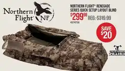 Cabela's NORTHERN FLIGHT RENEGADE SERIES QUICK SETUP LAYOUT BLIND offer