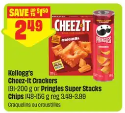 FreshCo Kellogg's Cheez-It Crackers 191-200 g or Pringles Super Stacks Chips 148-156 g offer