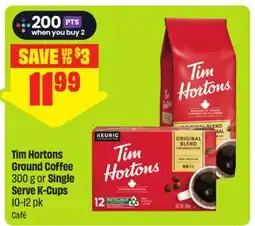 FreshCo Tim Hortons Ground Coffee 300 g or Single Serve K-Cups offer