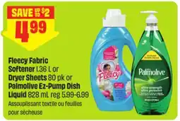 FreshCo Fleecy Fabric Softener 1.36 L or Dryer Sheets 80 pk or Palmolive Ez-Pump Dish Liquid offer