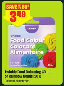 FreshCo Twinkle Food Colouring 40 mL or Rainbow Beads 120 g offer