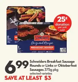 Longo's Breakfast Sausage Rounds or Links or Oktoberfest Sausages offer