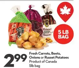Longo's Fresh Carrots, Beets, Onions or Russet Potatoes offer