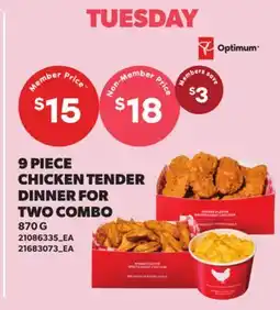 Independent Grocer 9 PIECE CHICKEN TENDER DINNER FOR TWO COMBO offer