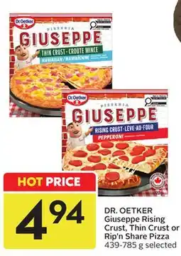 Sobeys Giuseppe Rising Crust, Thin Crust or Rip'n Share Pizza offer