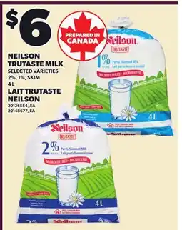Independent Grocer NEILSON TRUTASTE MILK offer