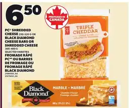 Independent Grocer PC SHREDDED CHEESE, 250-320 G OR BLACK DIAMOND CHEESE BARS OR SHREDDED CHEESE, 305-365 G offer