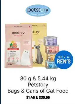 Ren’s Pets Depot Petstory Bags & Cans of Cat Food offer