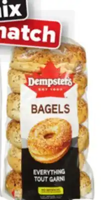 Metro VILLAGGIO ITALIAN STYLE BREADS, BUNS, DEMPSTER'S BAGELS OR WHOLE GRAIN BREADS offer