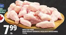 Metro MAPLE LEAF PRIME RAISED WITHOUT ANTIBIOTICS FRESH SPLIT CHICKEN WINGS offer