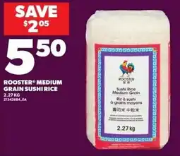 Loblaws Rooster medium grain sushi rice offer