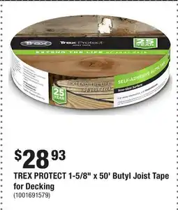 Home Depot TREX PROTECT 1-5/8 x 50' Butyl Joist Tape for Decking offer