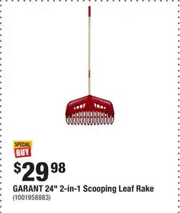 Home Depot GARANT 24 2-in-1 Scooping Leaf Rake offer