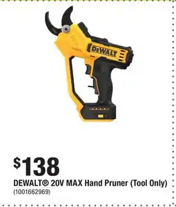 Home Depot DEWALT 20V MAX Hand Pruner (Tool Only) offer