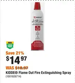 Home Depot KIDDE Flame Out Fire Extinguishing Spray offer