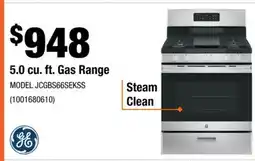 Home Depot 5.0 cu.ft Gas Range offer