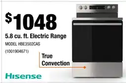 Home Depot 5.8 cu.ft Electric range offer