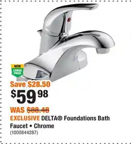 Home Depot EXCLUSIVE DELTA Foundations Bath Faucet • Chrome offer
