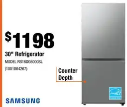Home Depot 30 Refrigerator offer