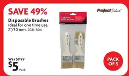 Home Hardware Disposable Brushes offer