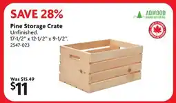 Home Hardware Pine Storage Crate offer
