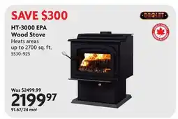 Home Hardware HT-3000 EPA Wood Stove offer
