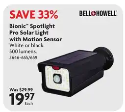 Home Hardware Bionic Spotlight Pro Solar Light with Motion Sensor offer
