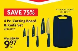 Home Hardware 4 Pc. Cutting Board & Knife Set offer