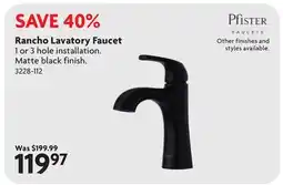 Home Hardware Rancho Lavatory Faucet offer