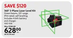 Home Hardware 360° 3-Plane Laser Level Kit offer