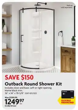 Home Hardware Outback Round Shower Kit offer