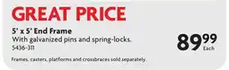 Home Hardware 5' x 5' End Frame offer