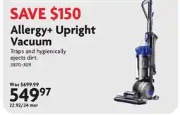 Home Hardware Allergy+ Upright Vacuum offer