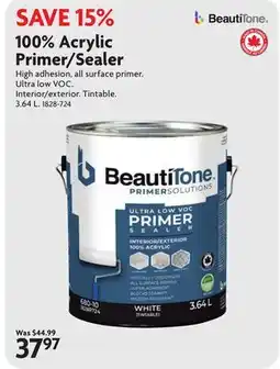 Home Hardware 100% Acrylic Primer/Sealer offer