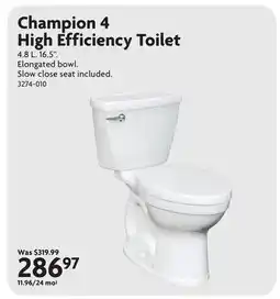 Home Hardware Champion 4 High Efficiency Toilet offer