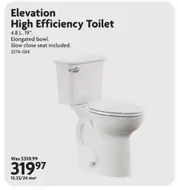 Home Hardware Elevation High Efficiency Toilet offer