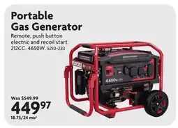 Home Hardware Portable Gas Generator offer