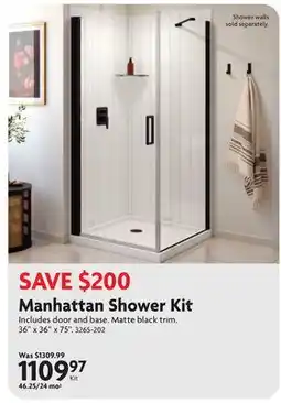 Home Hardware Manhattan Shower Kit offer