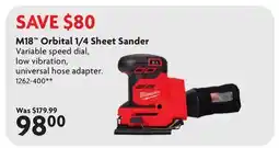 Home Hardware M18 Orbital 1/4 Sheet Sander offer